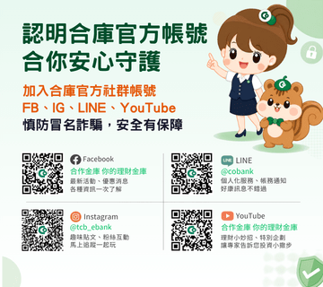 認明合庫社群帳號宣導